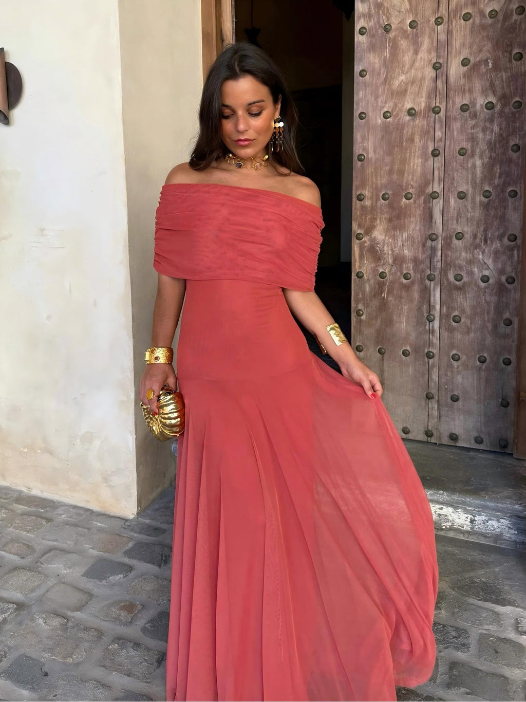 JEANNE | Elegantes Mesh-Maxikleid