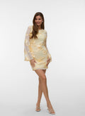 QUINN | Chic Mini-Kleid mit Floraler Stickerei