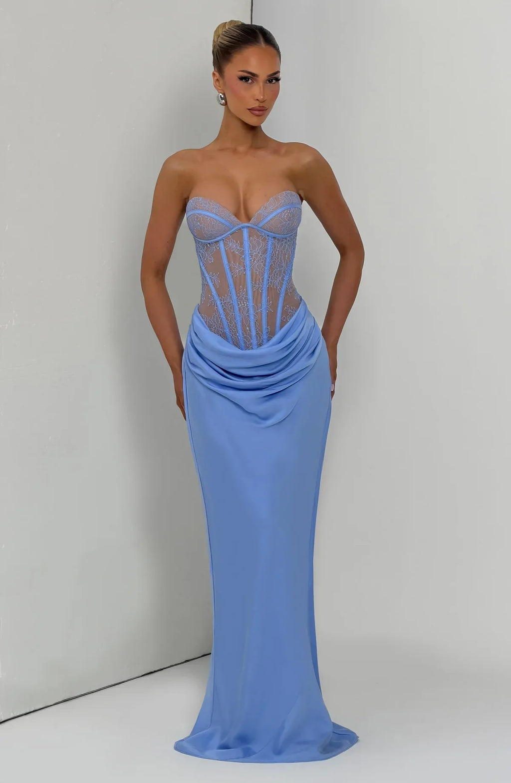 FRIDA | Maxikleid mit Spitzenkorsett
