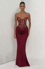FRIDA | Maxikleid mit Spitzenkorsett