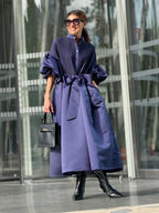 PHOEBE | Midi-Kleid mit Voluminösen Ärmeln