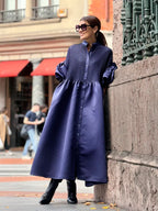 PHOEBE | Midi-Kleid mit Voluminösen Ärmeln