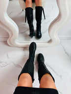 MASIE | Schwarze kniehohe Stiefel