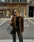 NADIA | Schicker Wildleder-Statement-Mantel