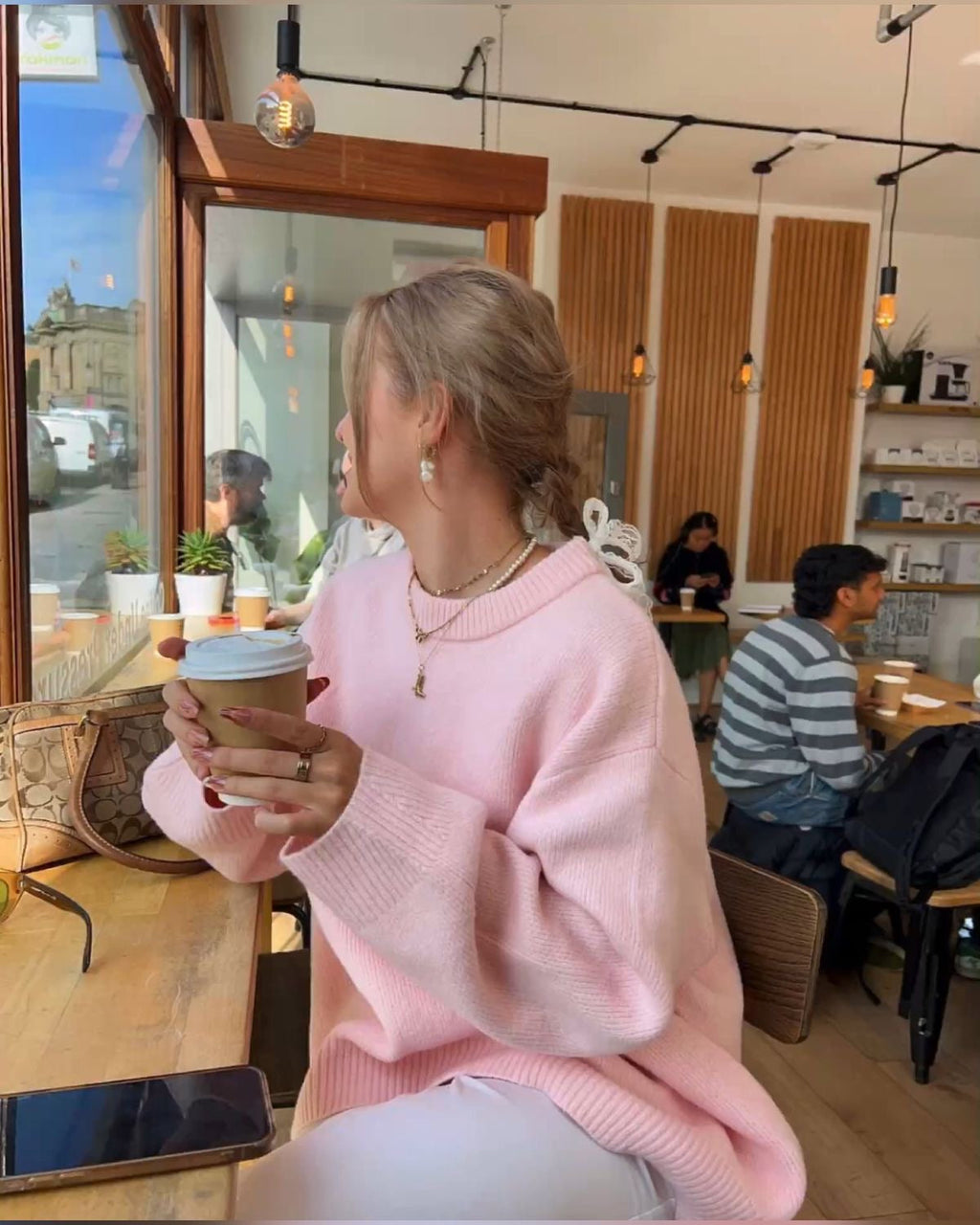 JOAN | Oversized Rosa Strickpullover