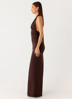 CARMEN | Maxikleid mit Geraffter Taille