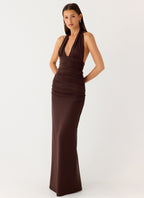 CARMEN | Maxikleid mit Geraffter Taille