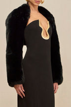 NELEA | Maxikleid mit Kontrastbesatz