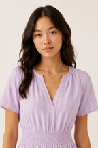 SINJA | Maxikleid mit Smokbund und Stufenrock