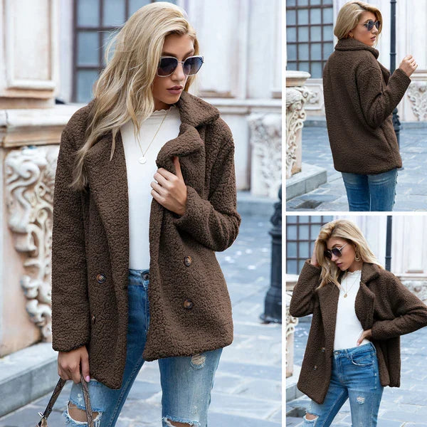 ELINE | Eleganter Teddy-Mantel