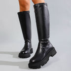 MASIE | Schwarze kniehohe Stiefel