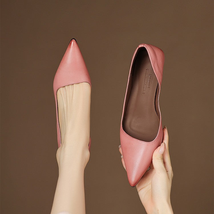 Orlisse Leder Kitten Heel Pumps