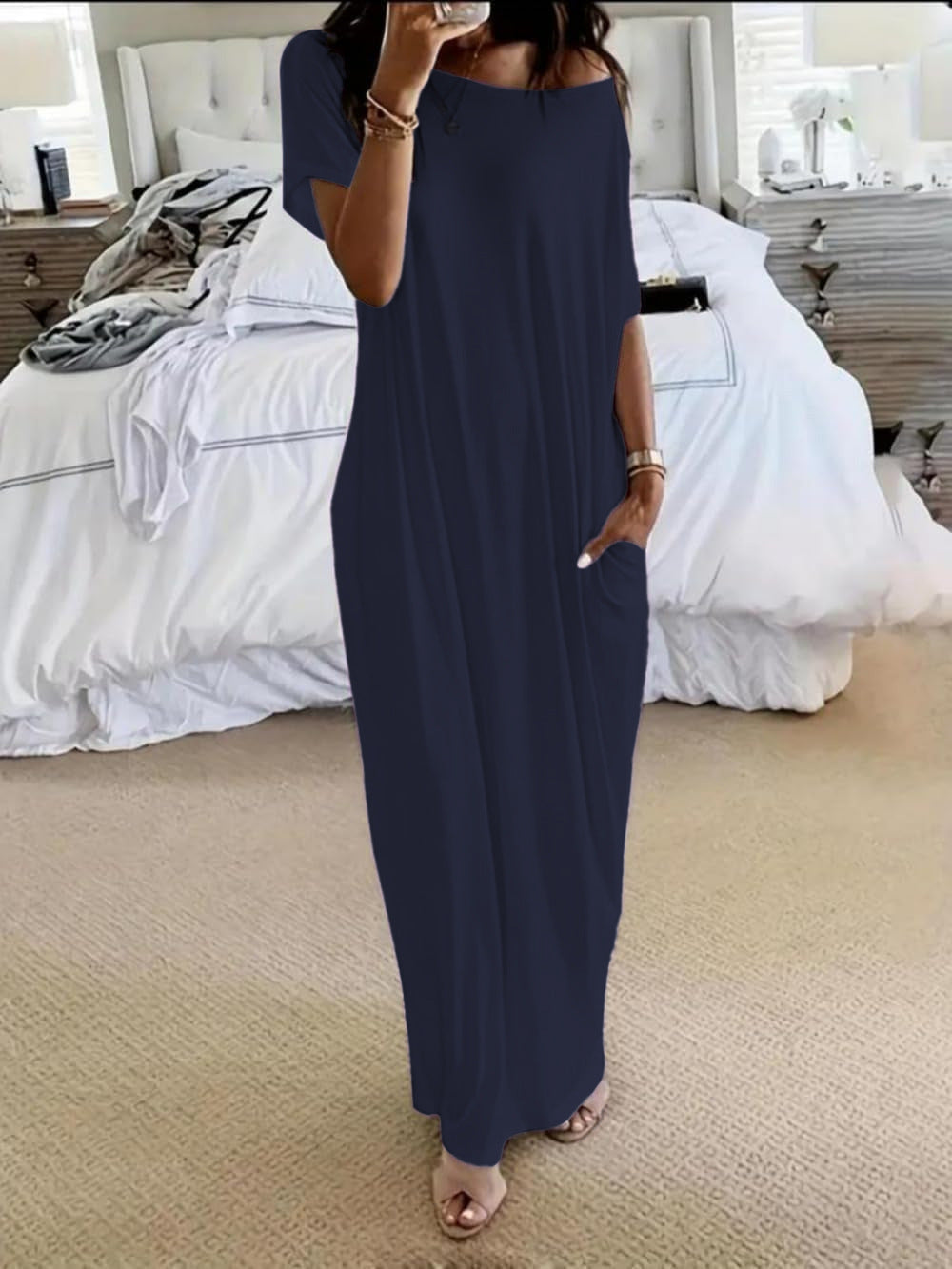 COSIMA | Lockeres Maxikleid
