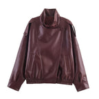 LAUREN | Oversized Kunstlederjacke