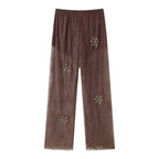 LEONIE | Braune Paillettenhose