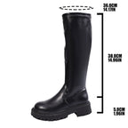 MASIE | Schwarze kniehohe Stiefel