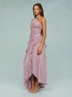 LIYANA | Spiral-Rüschenkleid