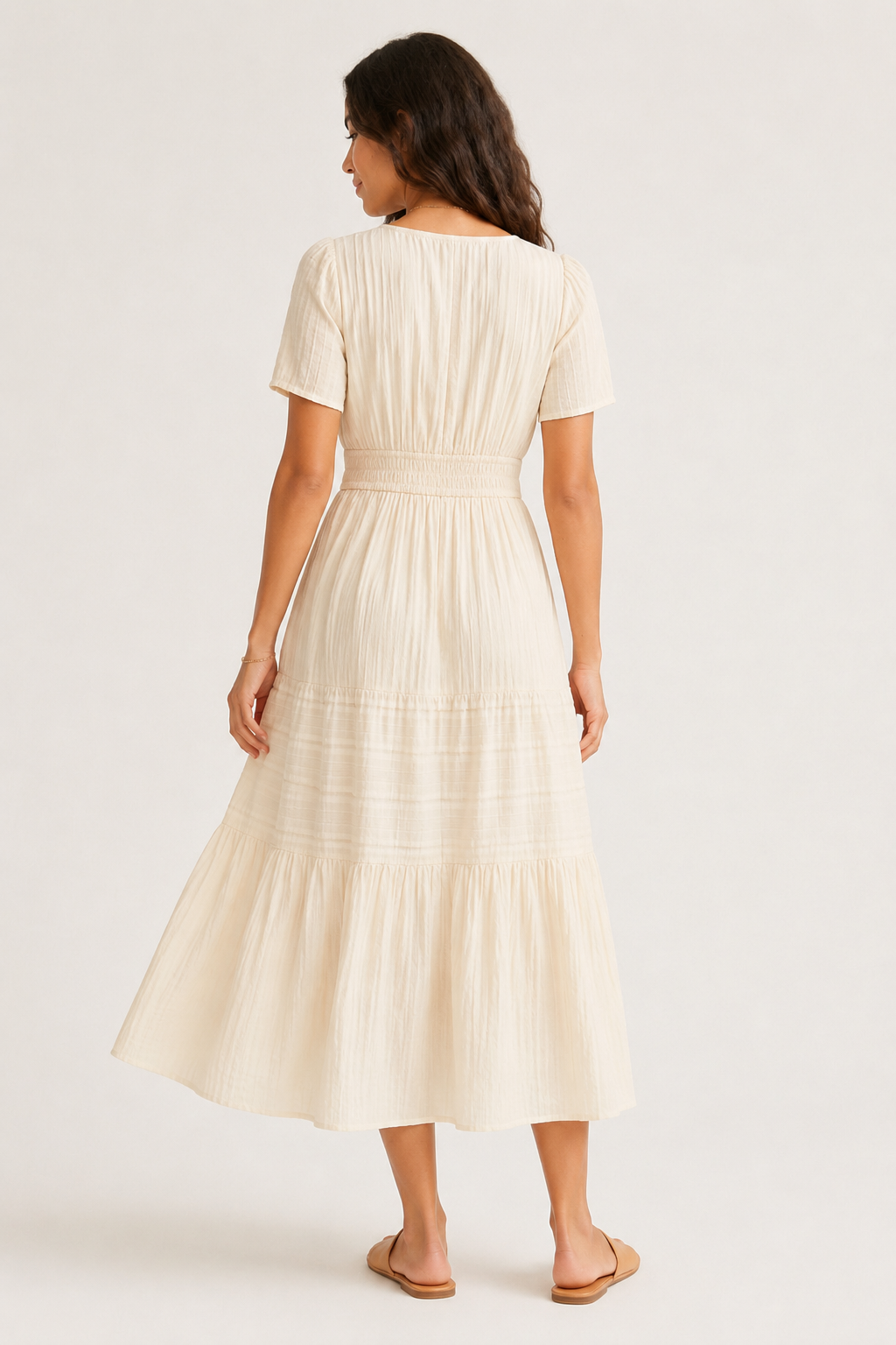 SINJA | Maxikleid mit Smokbund und Stufenrock