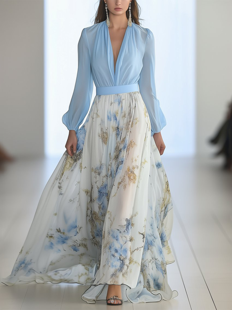 Emma | Florales Maxikleid