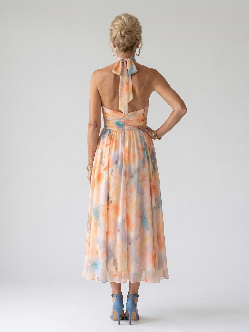 NORA | Weiches Halter-Maxikleid