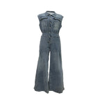 STELLA | Jeans-Jumpsuit mit Taillierung und weitem Bein