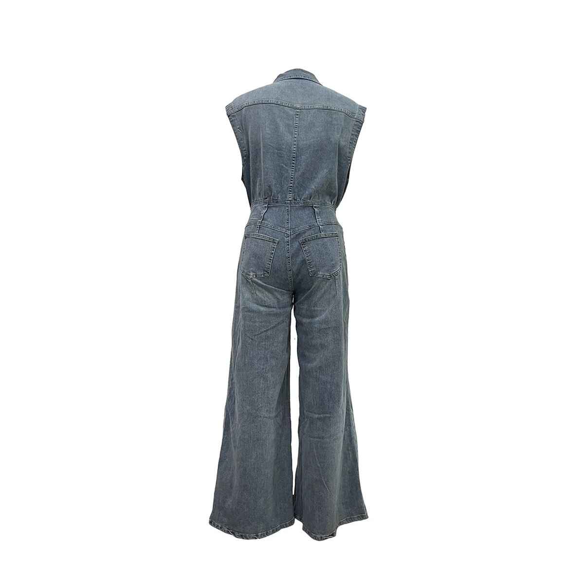 STELLA | Jeans-Jumpsuit mit Taillierung und weitem Bein