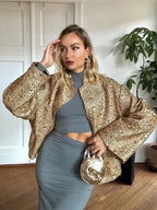 LANI | Elegante Perlen-Pailletten-Jacke