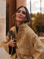 LANI | Elegante Perlen-Pailletten-Jacke