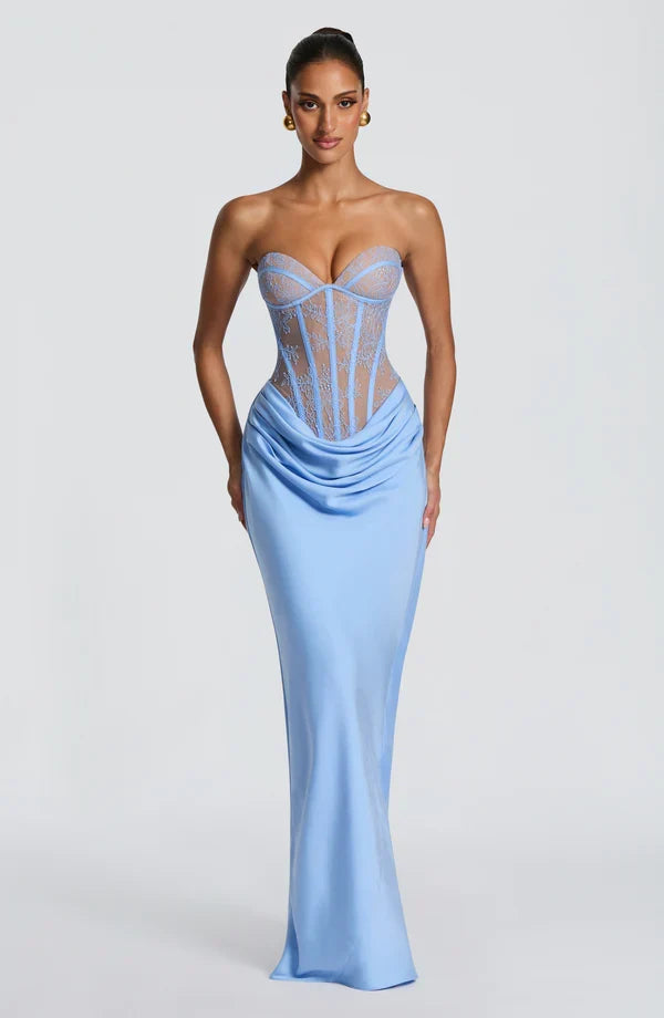FRIDA | Maxikleid mit Spitzenkorsett