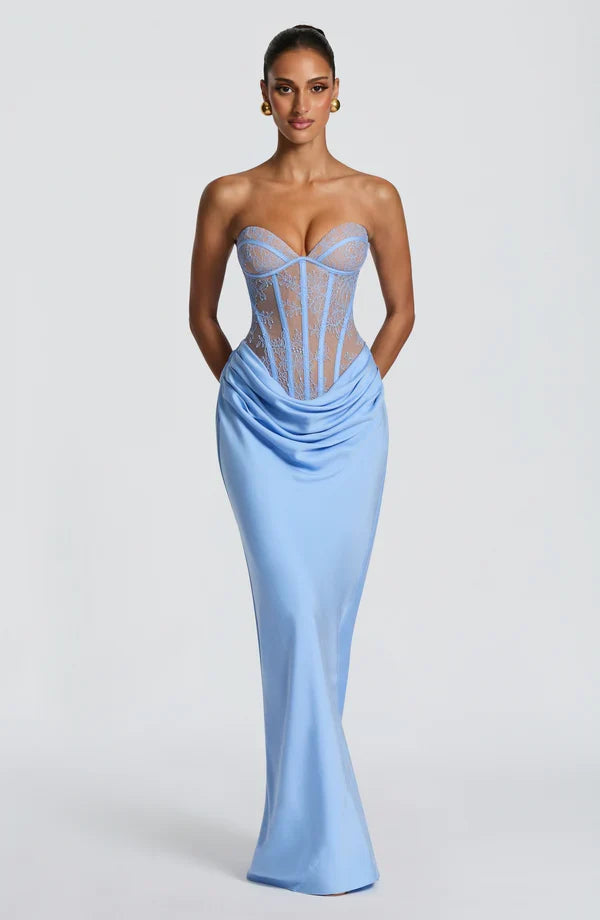 FRIDA | Maxikleid mit Spitzenkorsett