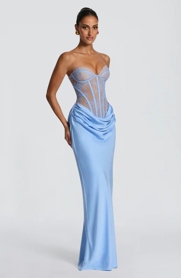 FRIDA | Maxikleid mit Spitzenkorsett