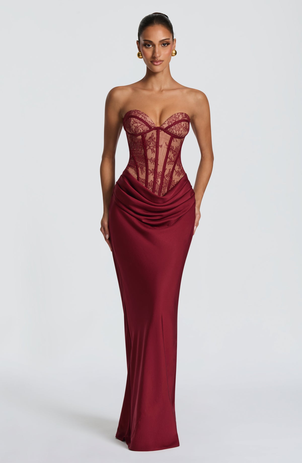 FRIDA | Maxikleid mit Spitzenkorsett