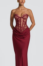 FRIDA | Maxikleid mit Spitzenkorsett