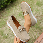 Elle - Orthopädische Loafer mit Diamant-Schnalle