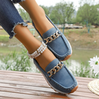 Elle - Orthopädische Loafer mit Diamant-Schnalle