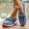 Elle - Orthopädische Loafer mit Diamant-Schnalle