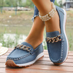 Elle - Orthopädische Loafer mit Diamant-Schnalle