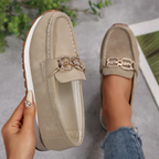 Emma - Schicke Diamant-Schnalle Slipper