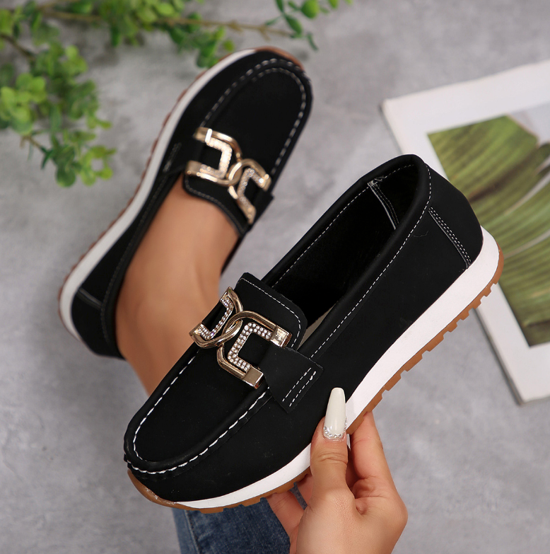Emma - Schicke Diamant-Schnalle Slipper