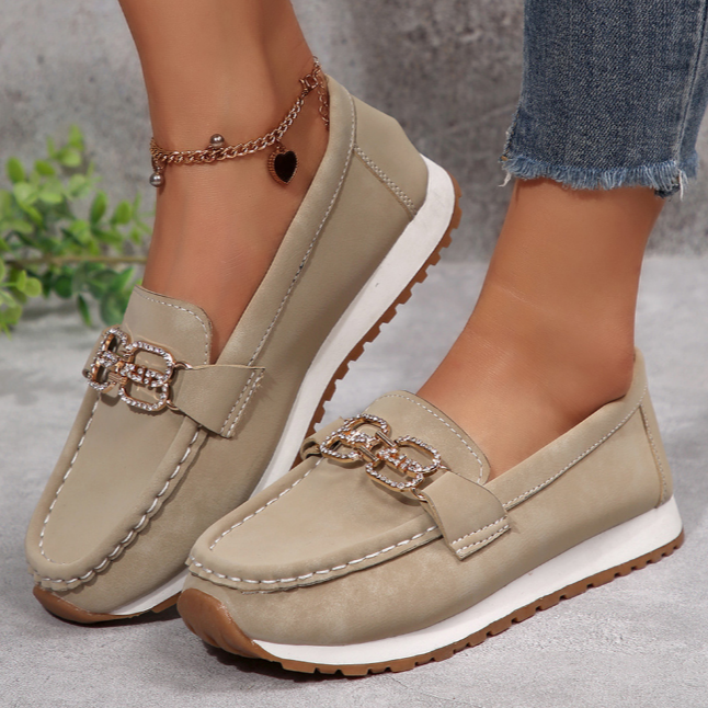 Emma - Schicke Diamant-Schnalle Slipper