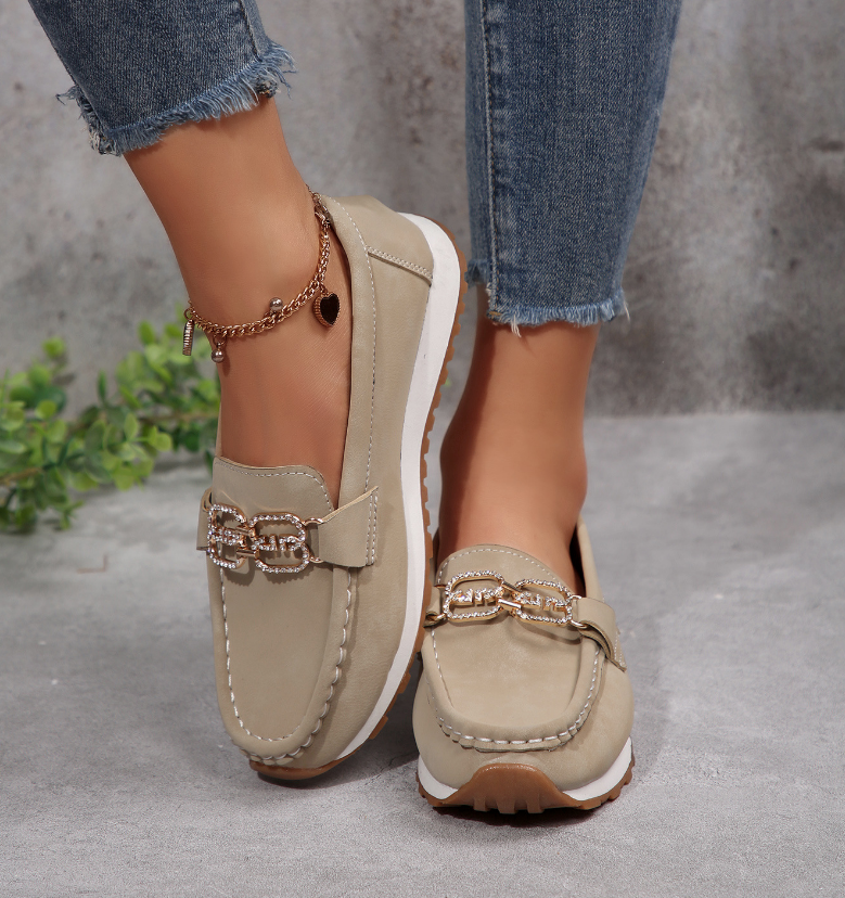 Emma - Schicke Diamant-Schnalle Slipper