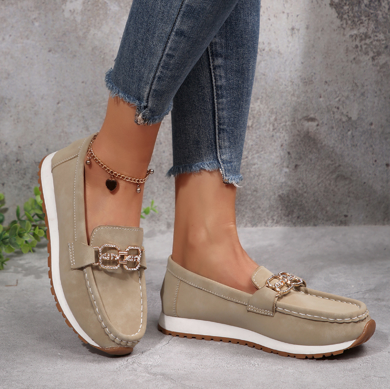 Emma - Schicke Diamant-Schnalle Slipper