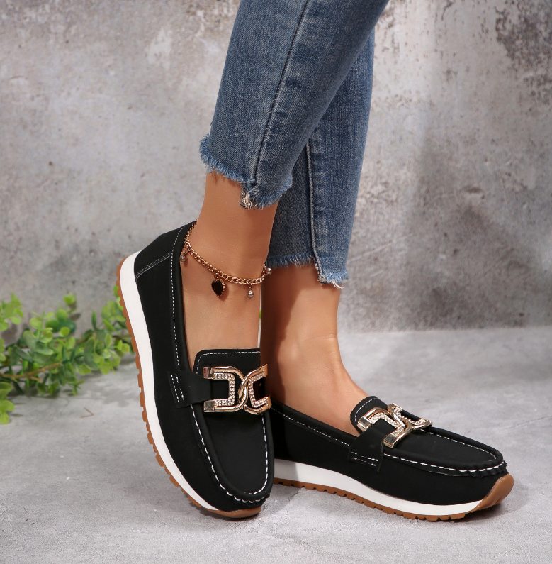 Emma - Schicke Diamant-Schnalle Slipper