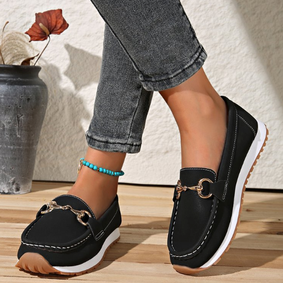 Elodie - Flache Schnallen-Loafer