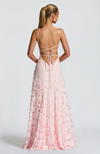 SOFIA Spitzen Maxi Kleid - Rosa