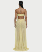 BELA | Maxikleid mit Kettenträgern und Cut-out