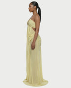 BELA | Maxikleid mit Kettenträgern und Cut-out