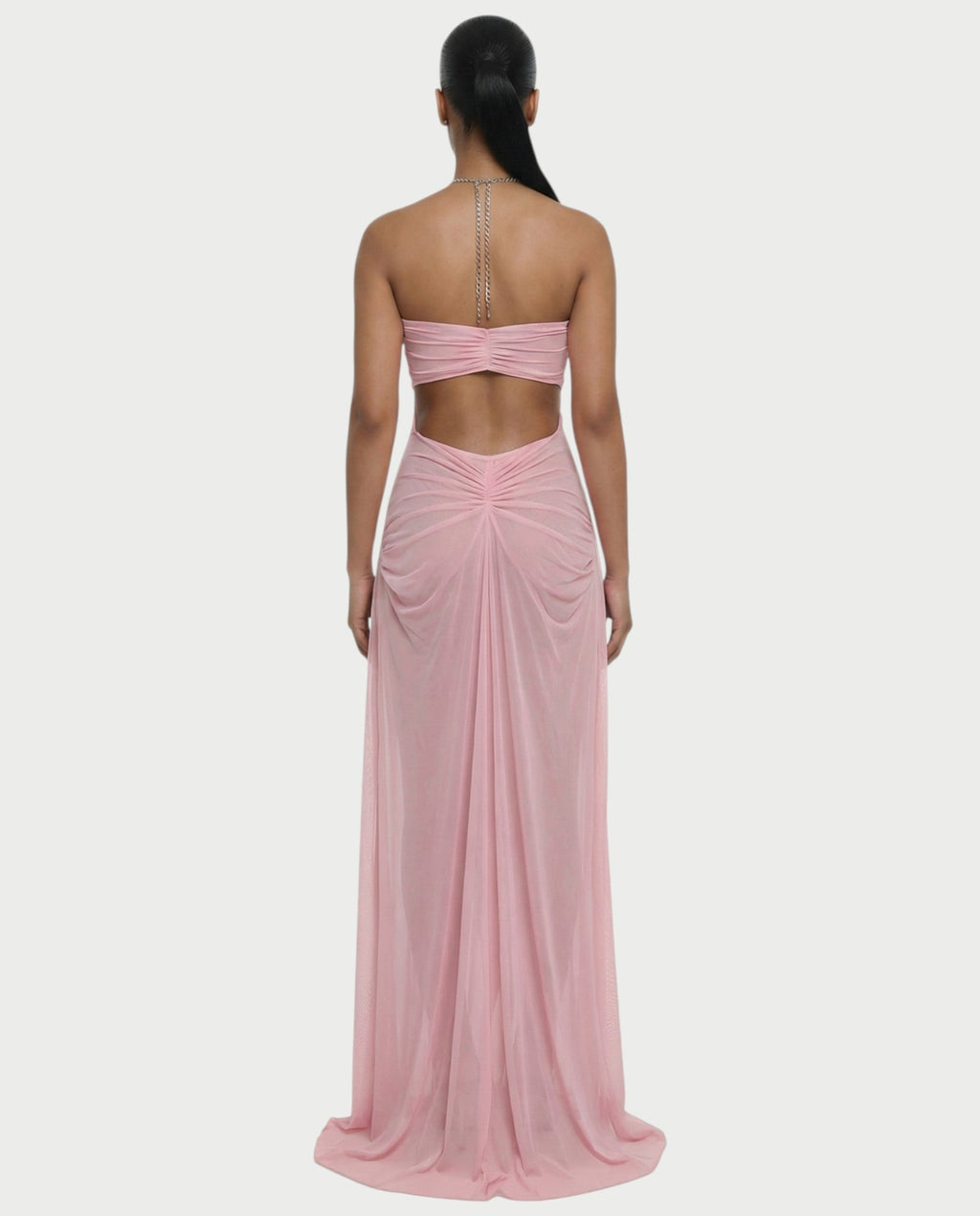 BELA | Maxikleid mit Kettenträgern und Cut-out