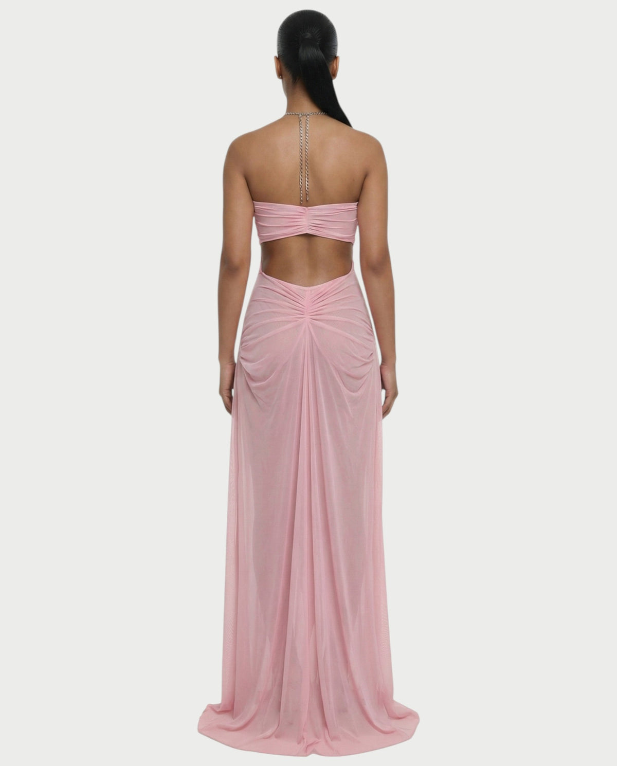 BELA | Maxikleid mit Kettenträgern und Cut-out