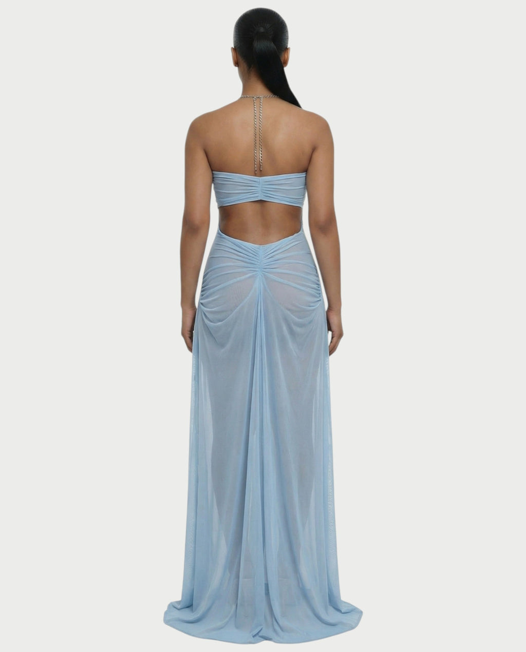 BELA | Maxikleid mit Kettenträgern und Cut-out